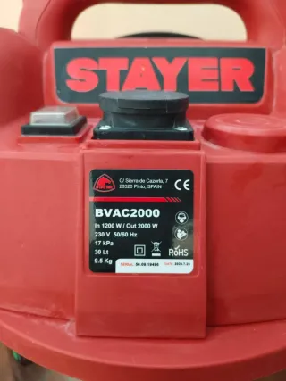 Aspiradora Profesional Stayer 2000w