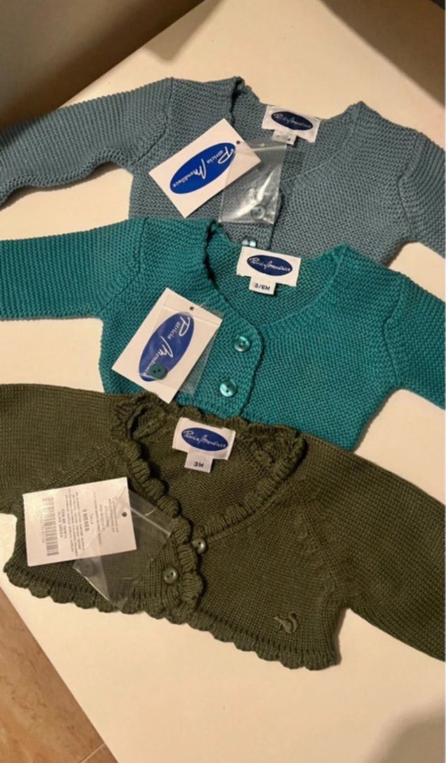 3 Boleros de punto para bebé, Patricia Mendiluce