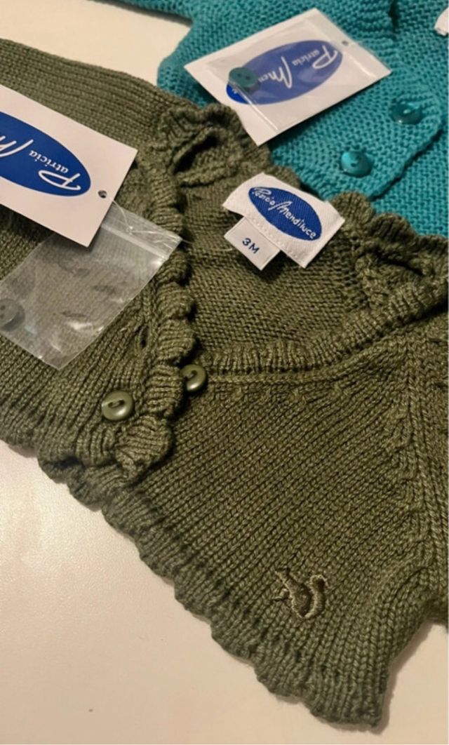 3 Boleros de punto para bebé, Patricia Mendiluce