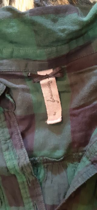 Vestido Stradivarius cuadros verde Talla S