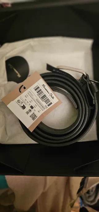 Cinturón Massimo Dutti Piel Negro Talla 100