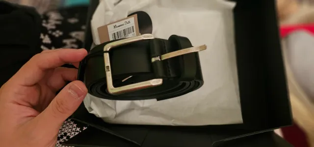 Cinturón Massimo Dutti Piel Negro Talla 100