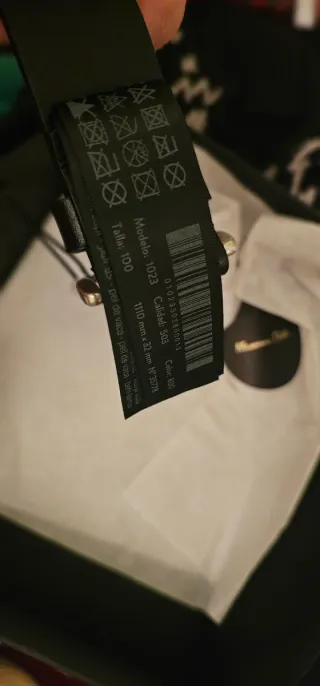 Cinturón Massimo Dutti Piel Negro Talla 100