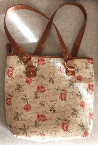 Bolso de tela estampado floral