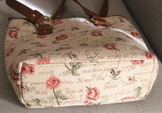 Bolso de tela estampado floral