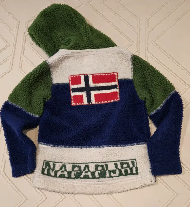 Chaqueta Napapijri niño azul y verde. Talla 116/12