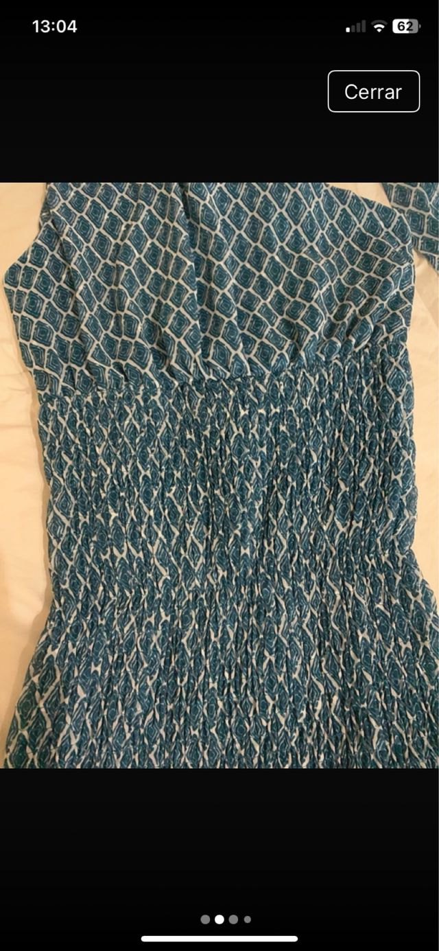 Vestido azul y blanco