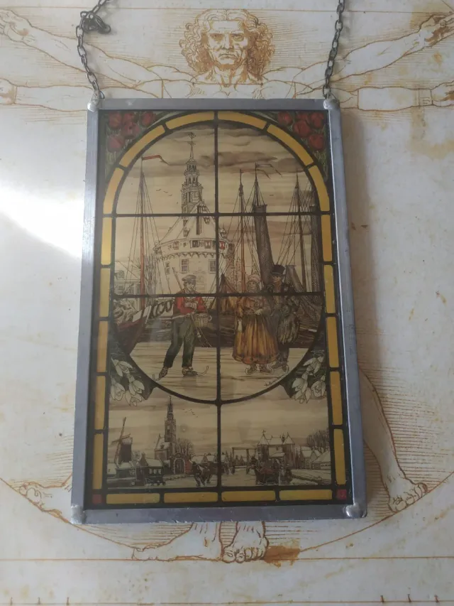 Vetrina decorativa antica