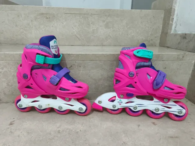 Patines en línea rosas para niña