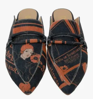 Mocasines planos estampados mujer