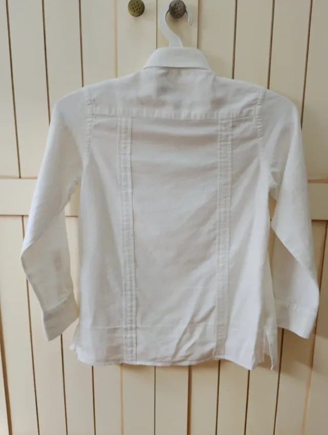Camisa Guayabera Blanca Talla 8 Años