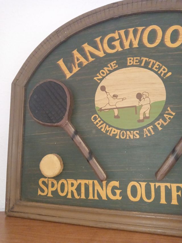 Cartel decorativo vintage madera