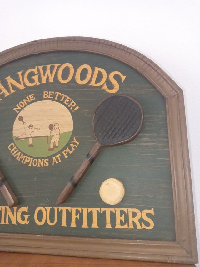 Cartel decorativo vintage madera