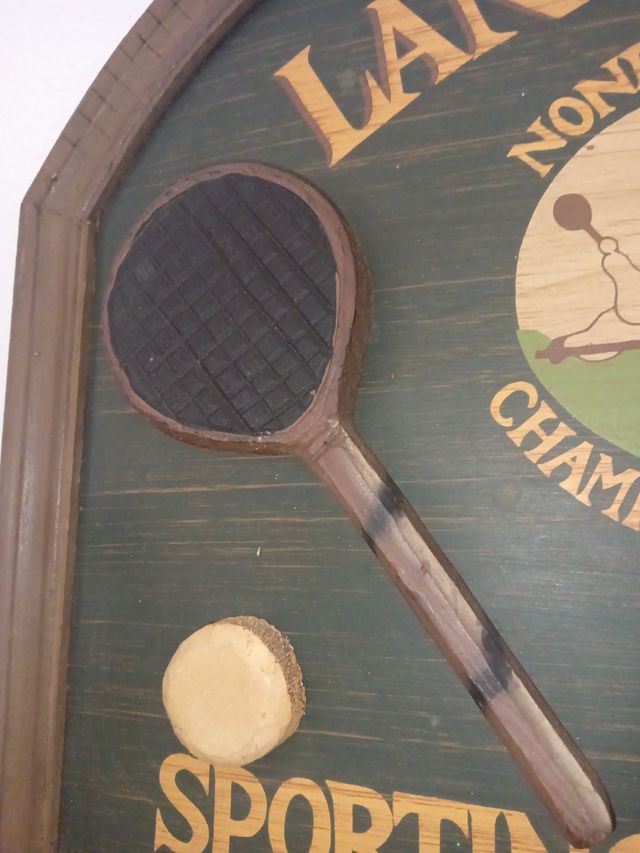 Cartel decorativo vintage madera