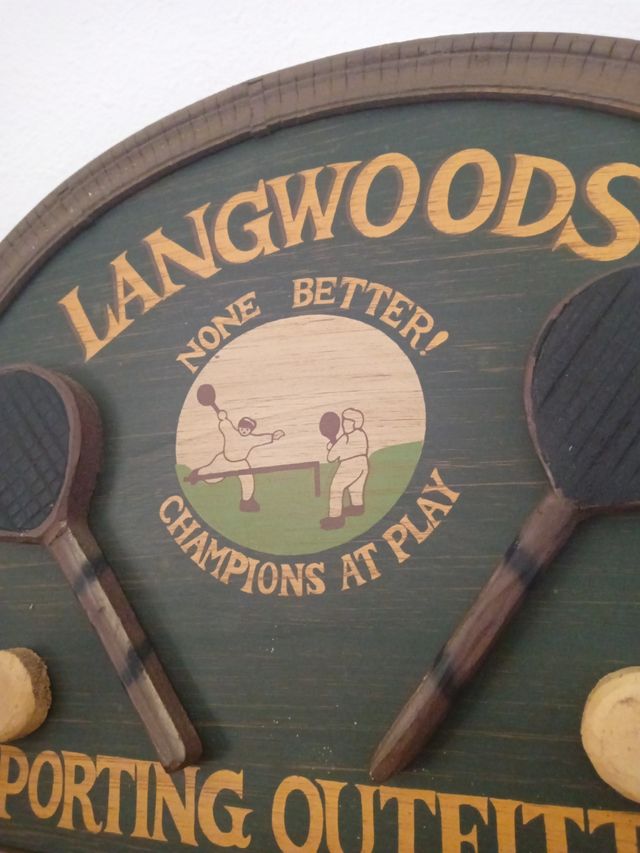 Cartel decorativo vintage madera