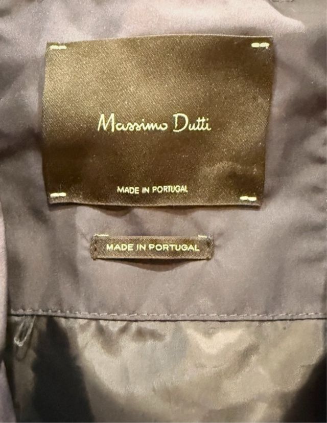 Gabardina Massimo Dutti Azul Talla L