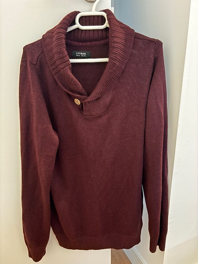 Jersey granate cuello shawl LIFMAN talla M