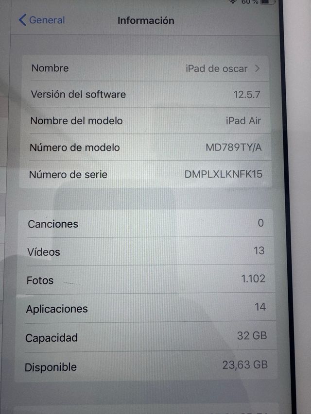 Apple iPad Air Plata