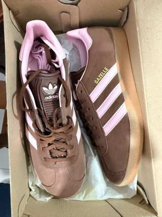 Zapatilla Adidas Gazelle Marrón y Rosa ORIGINAL