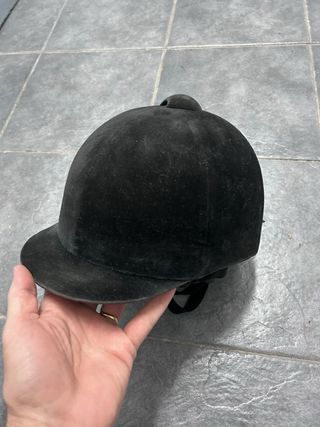 Casco de montar a caballo negro talla 60