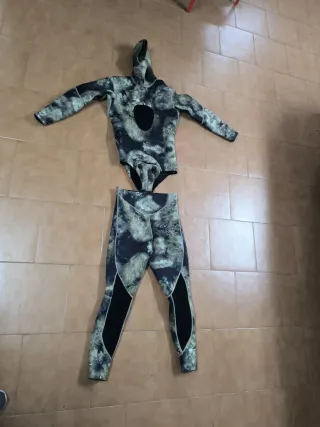 Traje de pesca submarina camuflaje 3mm talla XL