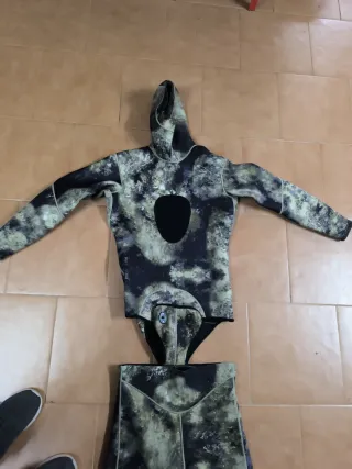 Traje de pesca submarina camuflaje 3mm talla XL