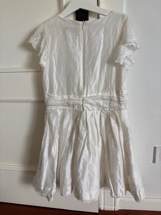 Vestido blanco Tizzas niña 9-10 año usado una vez