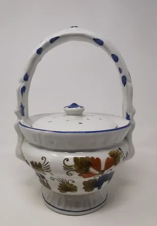 Zuppiera ceramica Deruta decorata