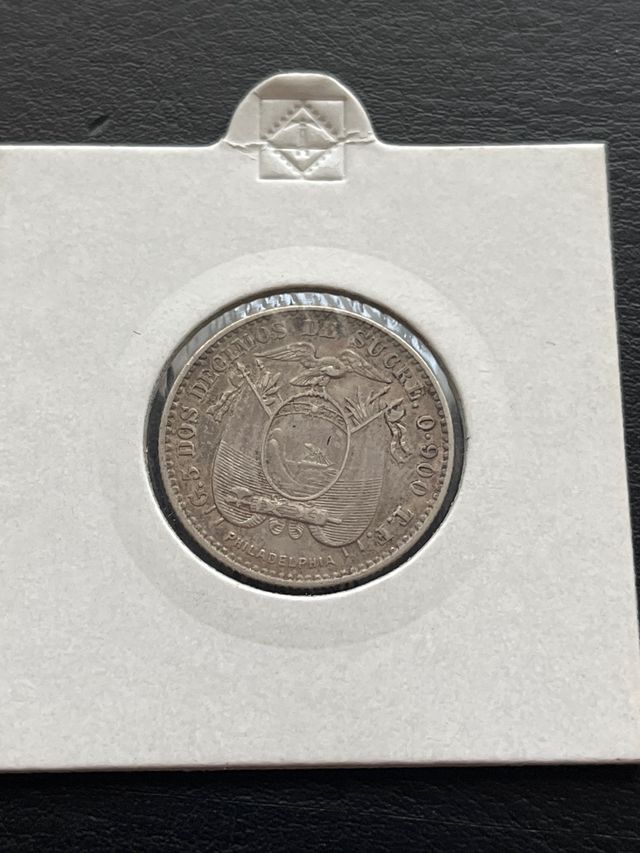 Ecuador 1895 Dos Décimos Sucre Plata