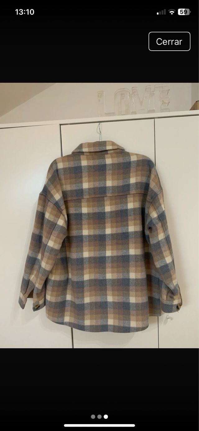 Chaqueta cuadros oversize