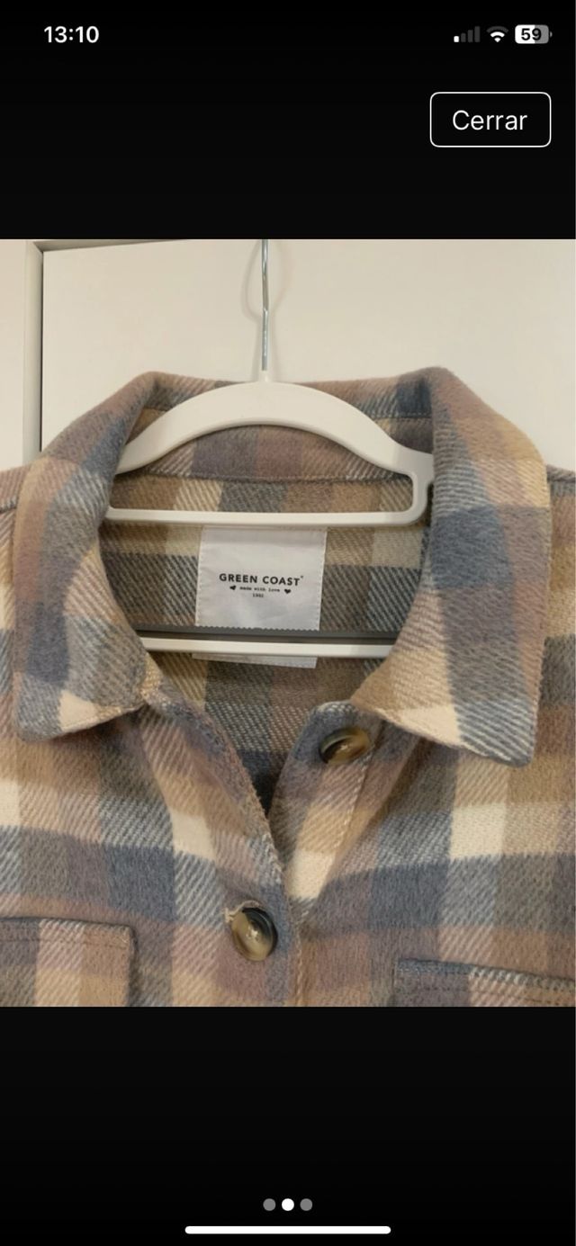 Chaqueta cuadros oversize