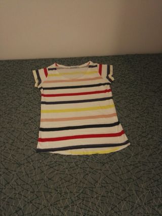 Camiseta de mujer Talla S rayas multicolor