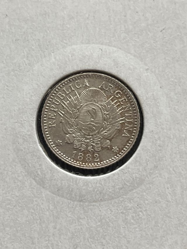 Argentina 10 Centavos 1882 Plata