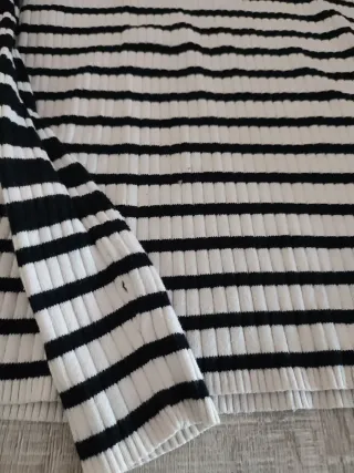 Jersey cuello alto rayas mujer