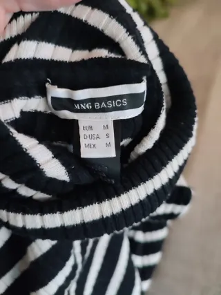 Jersey cuello alto rayas mujer