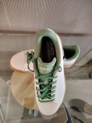 Zapatillas Adidas Advantage 2.0 Blancas y Verdes