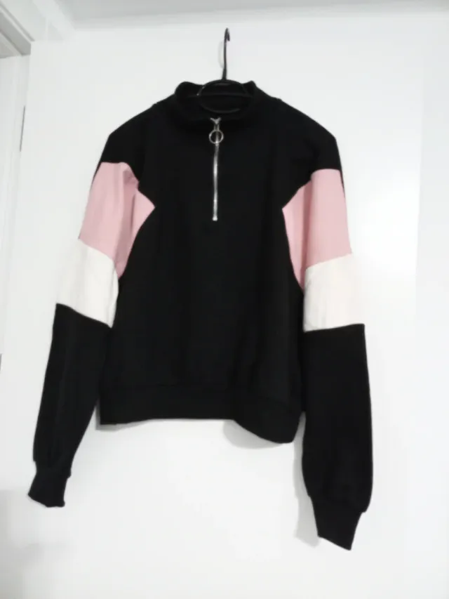 Sudadera Pull&Bear cremallera color block
