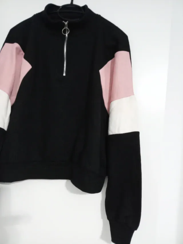 Sudadera Pull&Bear cremallera color block