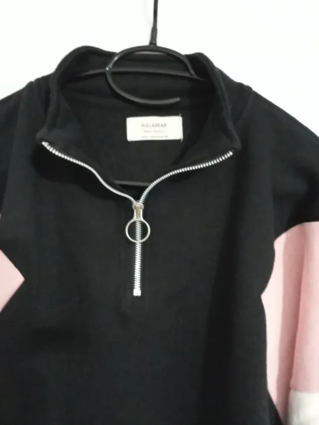 Sudadera Pull&Bear cremallera color block