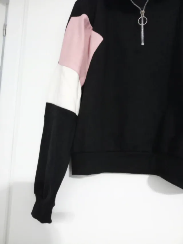 Sudadera Pull&Bear cremallera color block