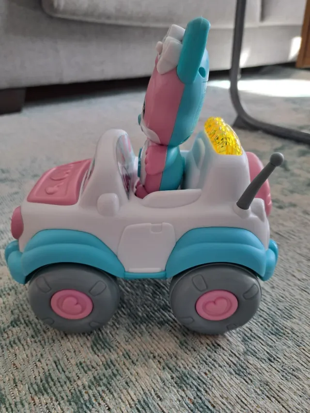 Cochecito de juguete rosa y azul