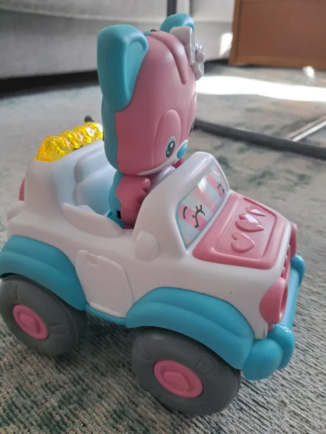 Cochecito de juguete rosa y azul