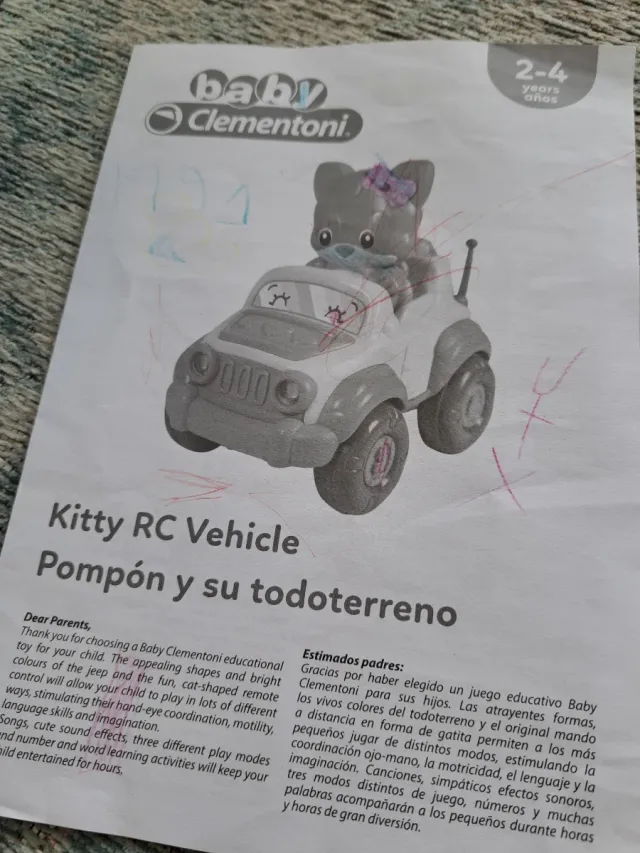 Cochecito de juguete rosa y azul