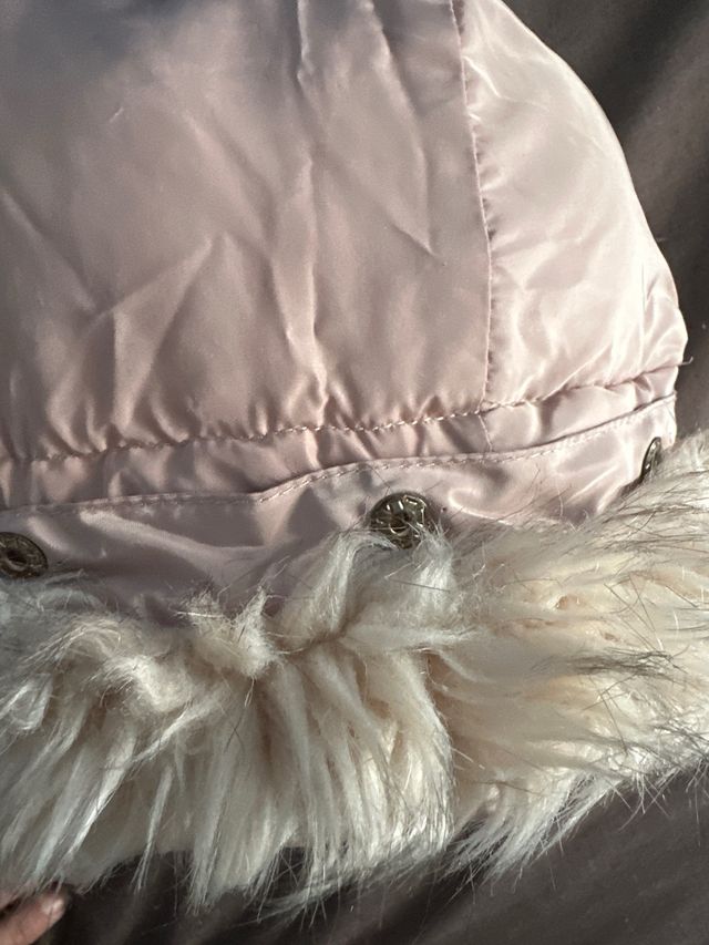 Abrigo/Plumas Niña T2-3 Rosa palo