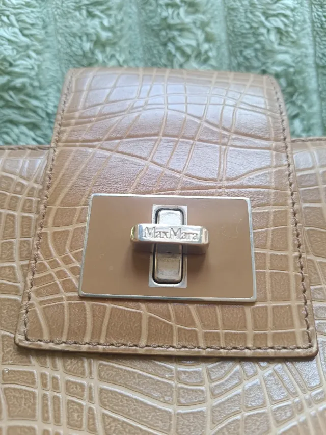 Borsetta da spalla effetto coccodrillo MAX MARA.