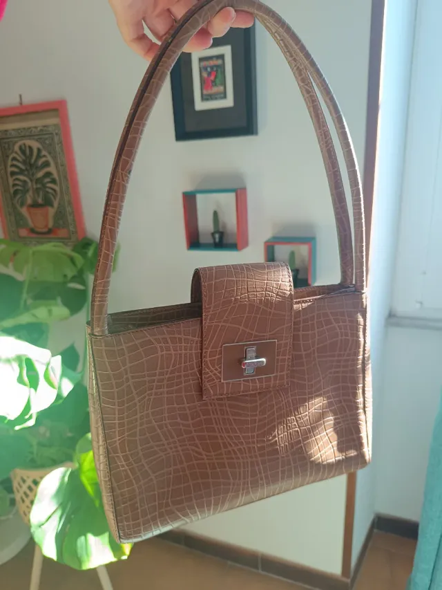 Borsetta da spalla effetto coccodrillo MAX MARA.