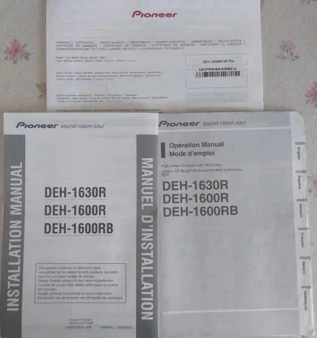 Radio CD Pioneer DEH-1630R Negro