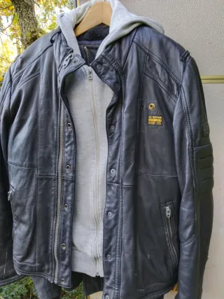 Cazadora Piel G-Star RAW Negra