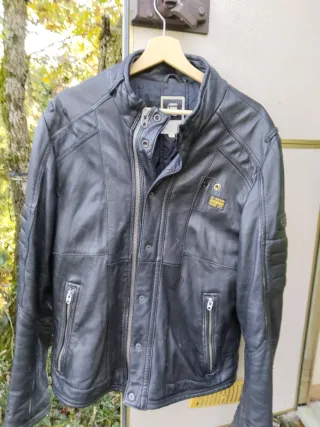 Cazadora Piel G-Star RAW Negra