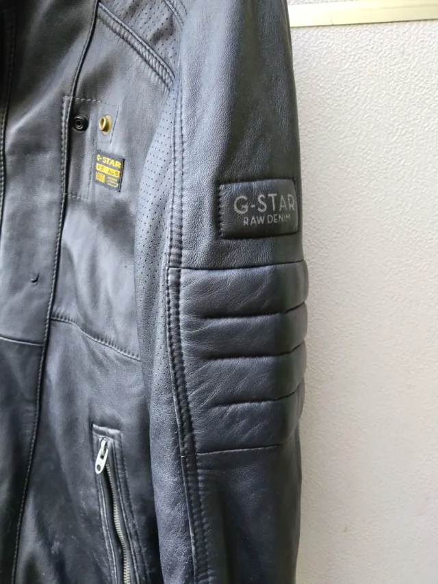 Cazadora Piel G-Star RAW Negra
